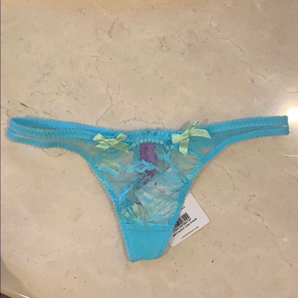 NWT L’Agent Agent Provocateur blue maci thong S